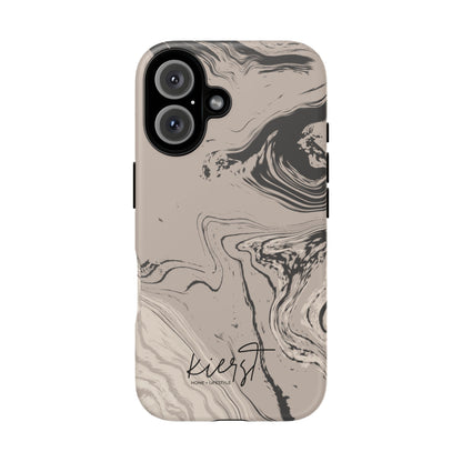 Cream, Grey, and Taupe Marble iPhone Case | A Bold Neutral Grounded in Softness
