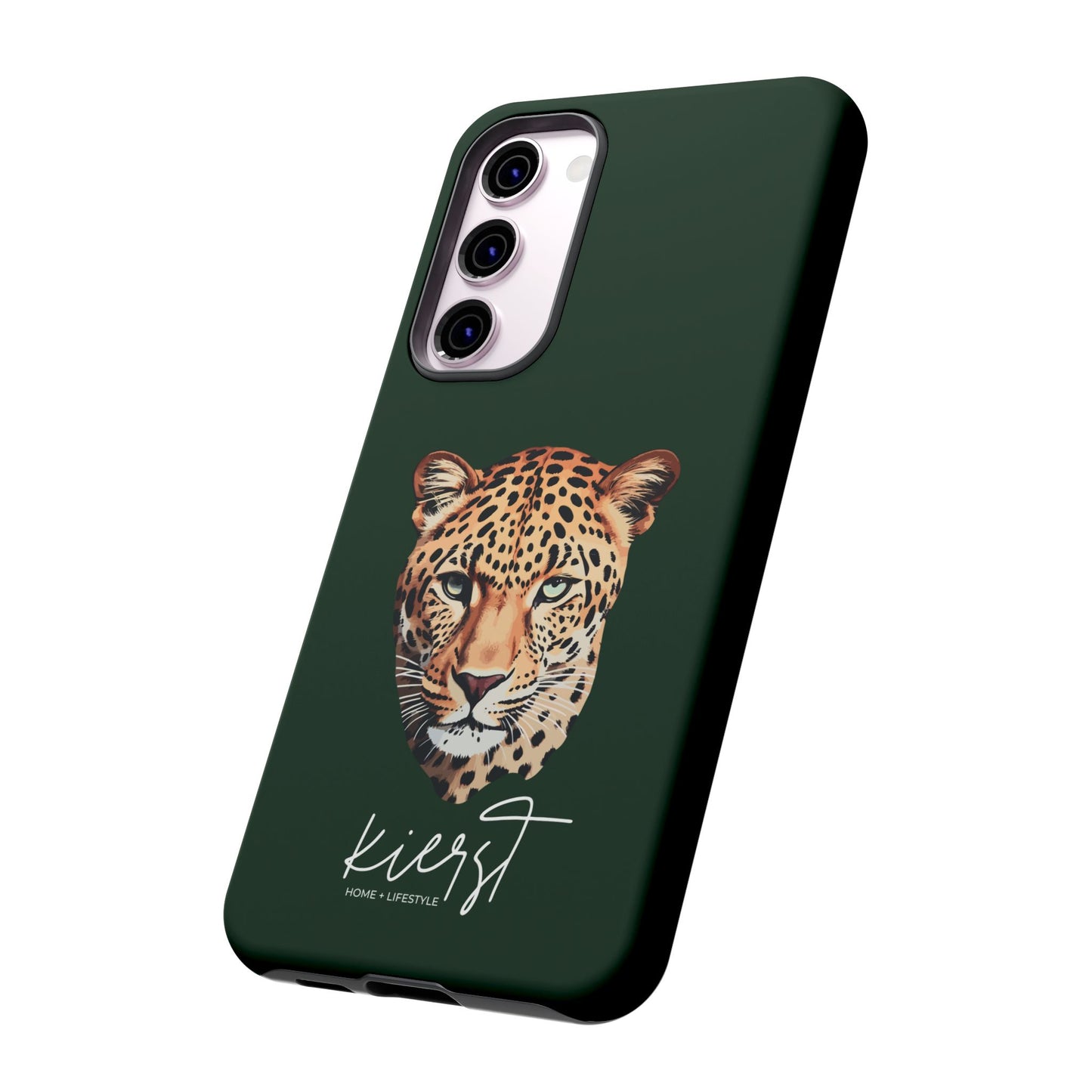 Leopard Head on Signature Midnight Pine Samsung Galaxy Case