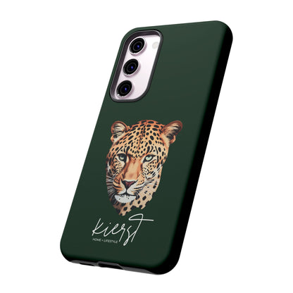 Leopard Head on Signature Midnight Pine Samsung Galaxy Case