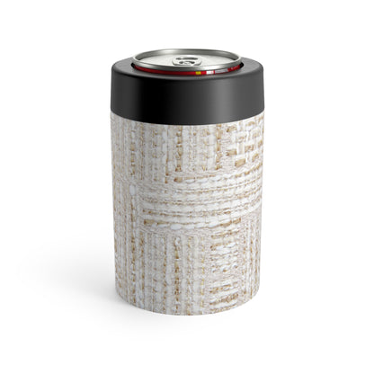 Cream + Gold Tweed Print Can Holder