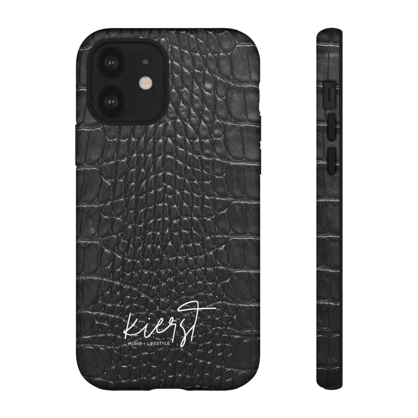 Black Alligator Print iPhone Case