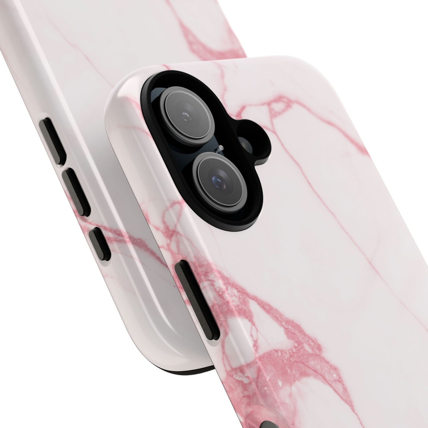 Pink & White Marble iPhone Case | Classic Elegance, Feminine Twist