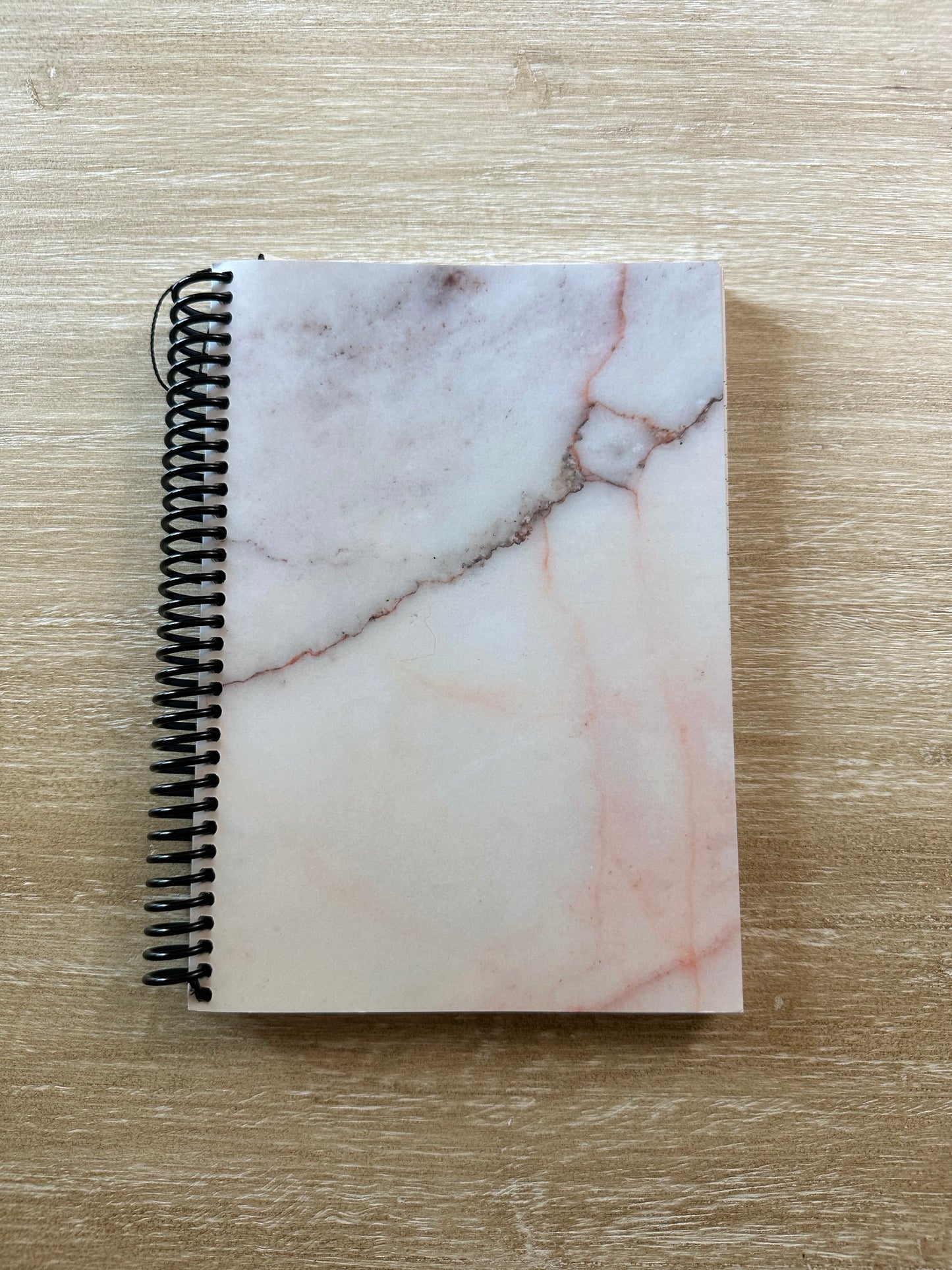 Warm White Marble Notebook