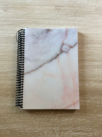 Warm White Marble Notebook