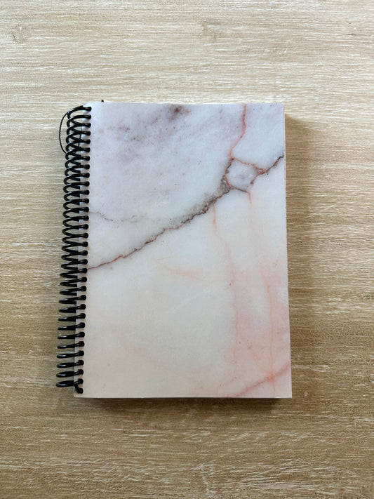 Warm White Marble Notebook