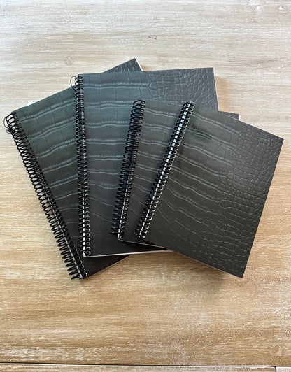 Emerald Crocodile Print Notebook