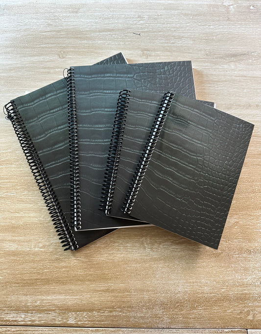 Emerald Crocodile Print Notebook