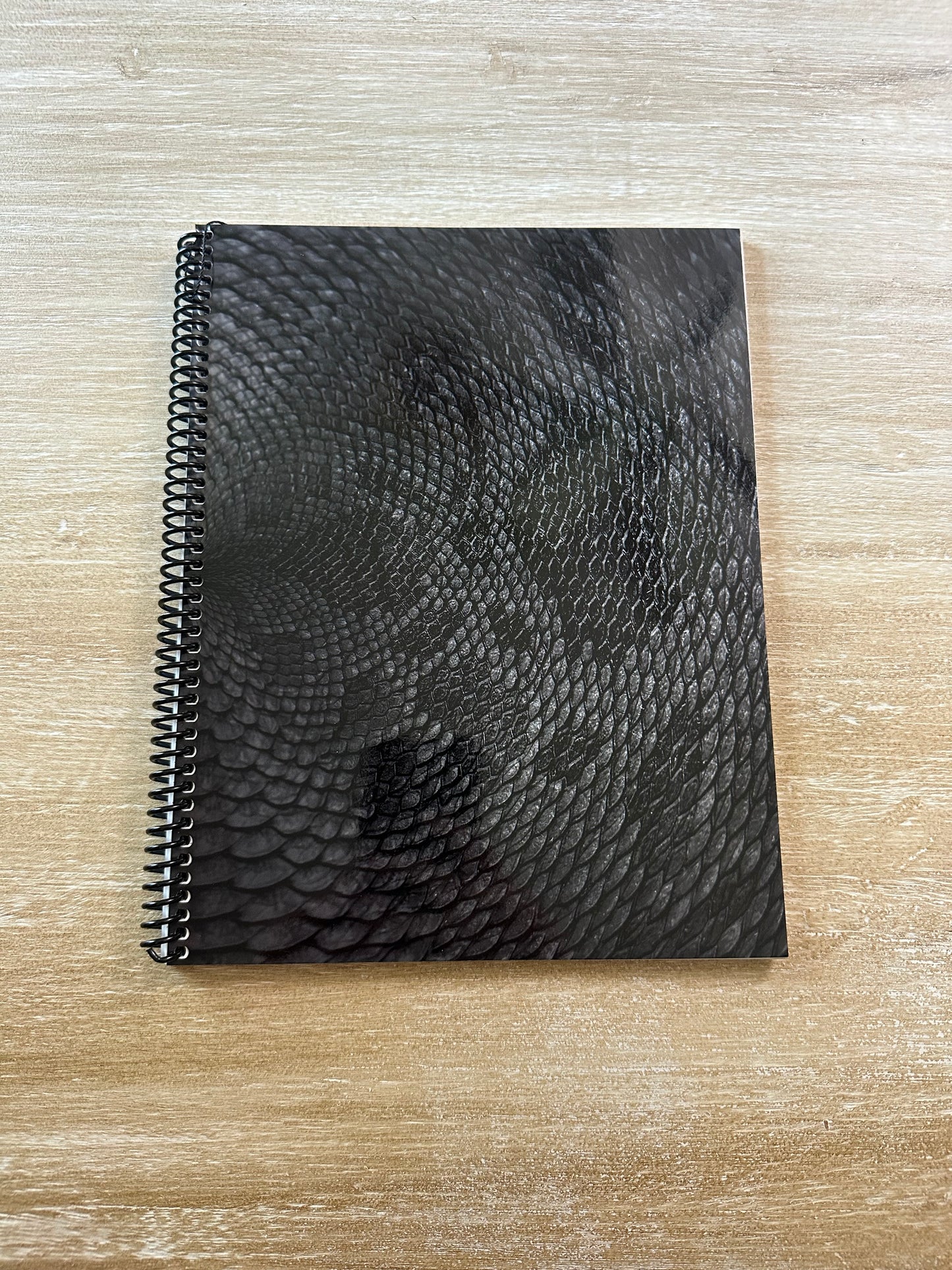 Black + Grey Snake Print Notebook