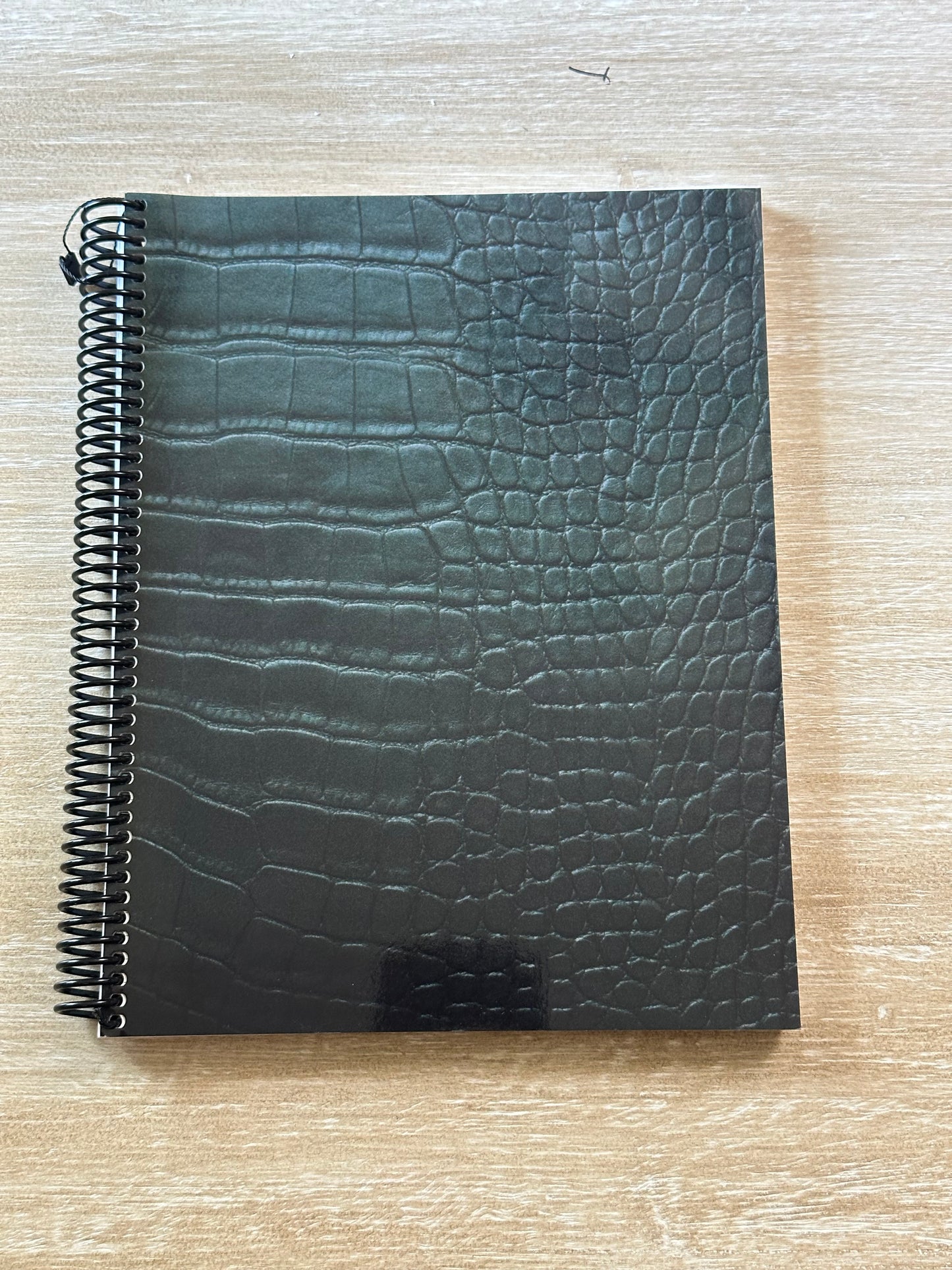 Emerald Crocodile Print Notebook