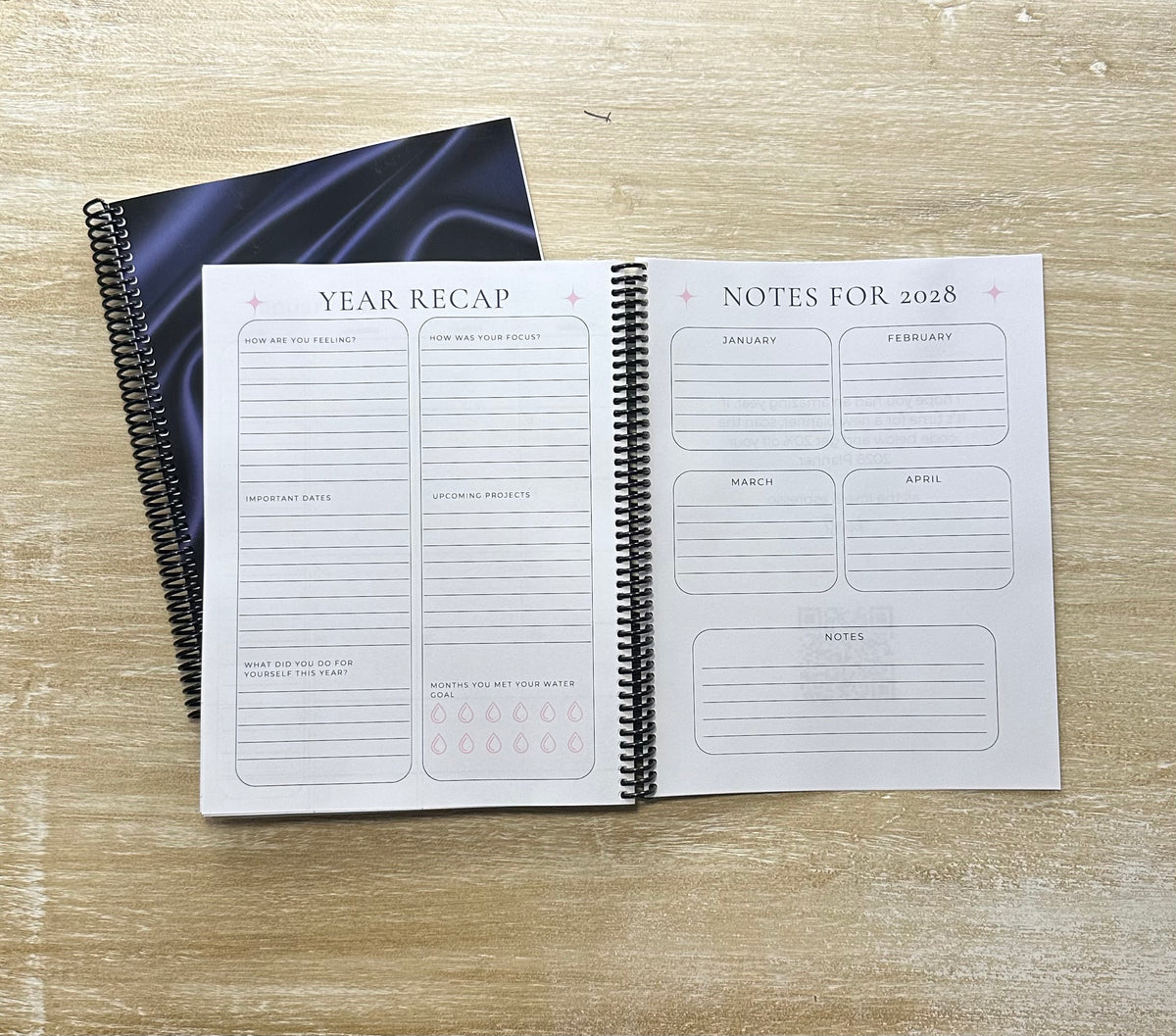 2027 Navy Silk Lifestyle Planner