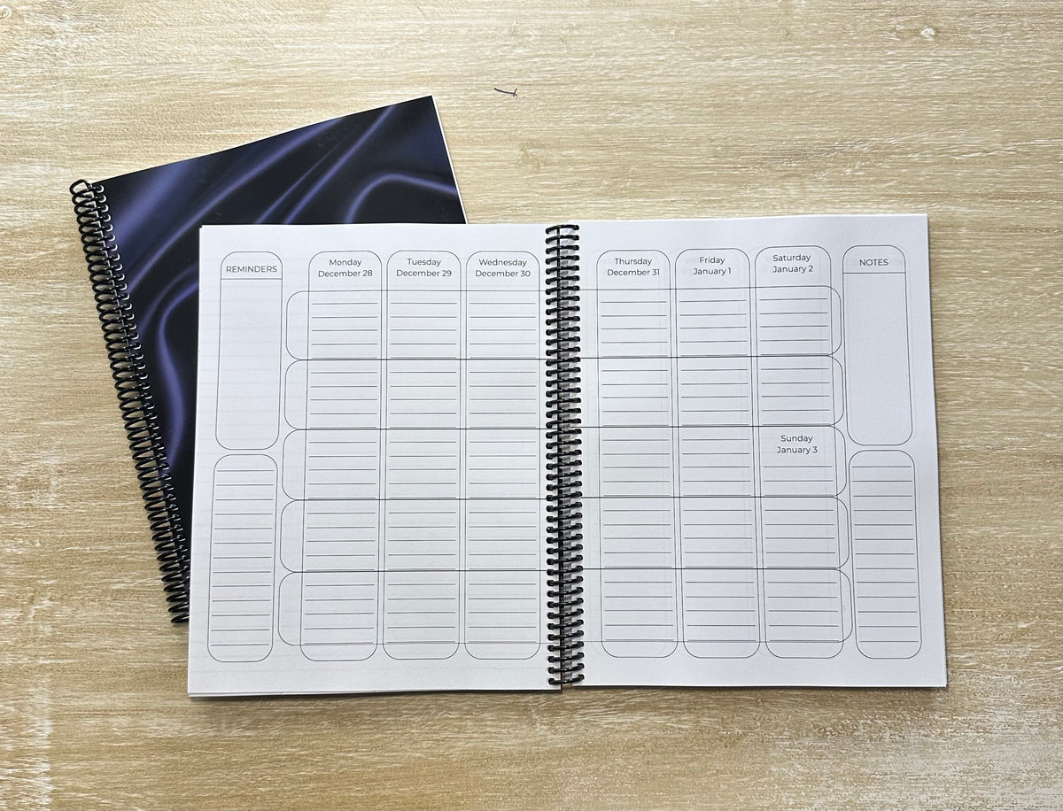 2027 Navy Silk Lifestyle Planner
