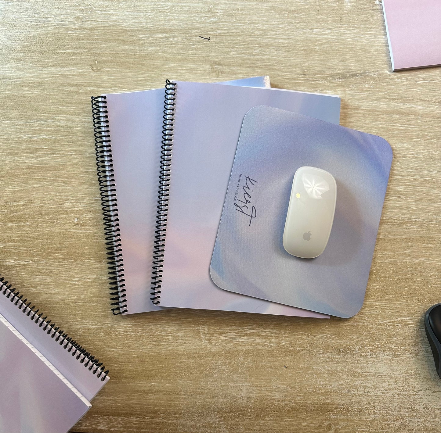 Lilac Marble Mouse Pad
