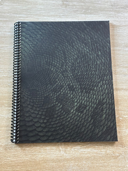 Deep Rich Green Snake Print Notebook