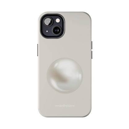 Single Pearl on Beige iPhone Case