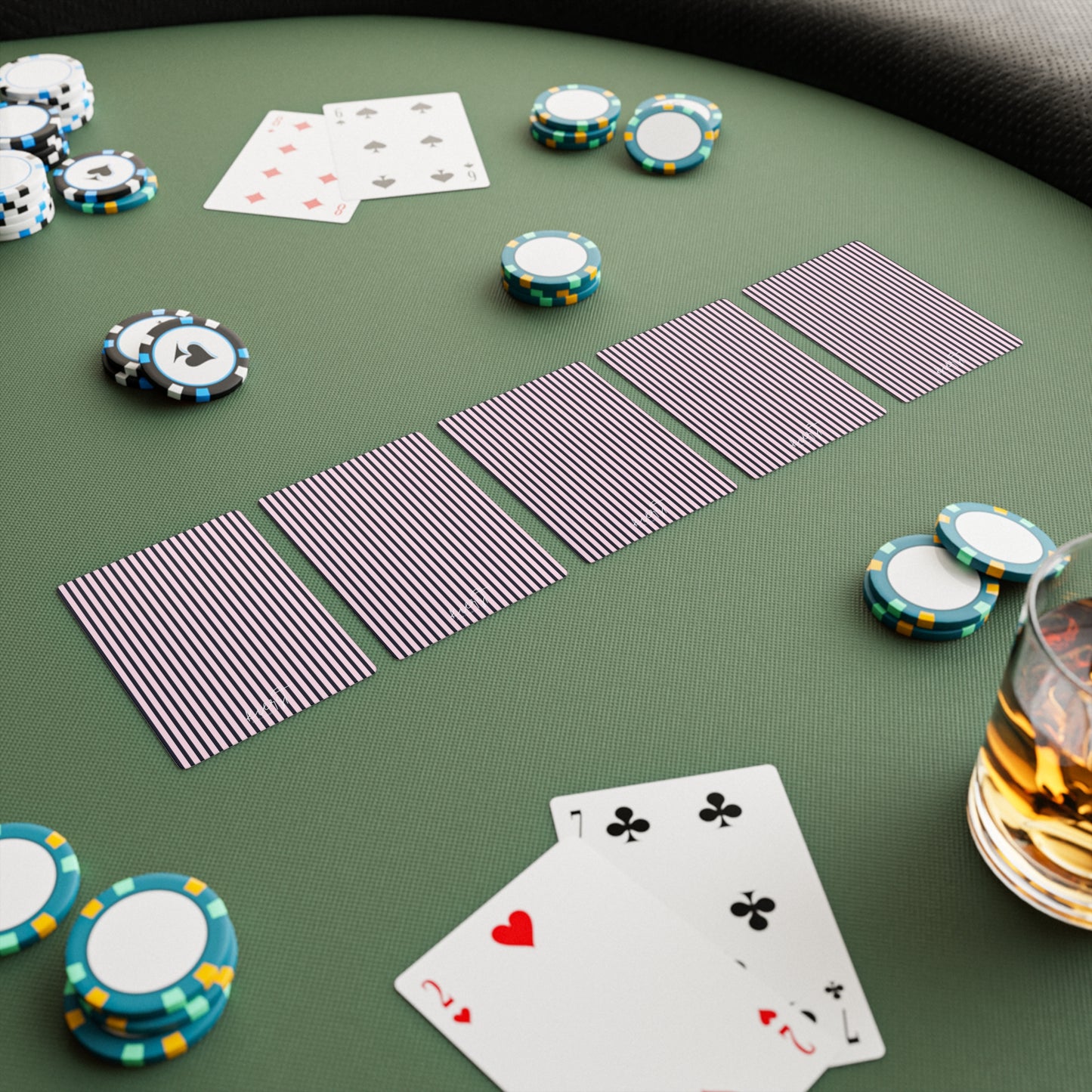 Signature Pink + Signature Storm Stipe Poker Playing Cards