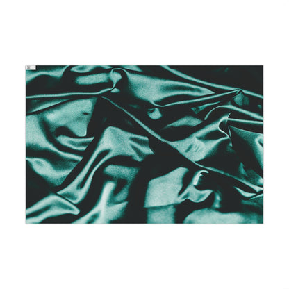 Emerald Satin Print Gift Wrapping Paper