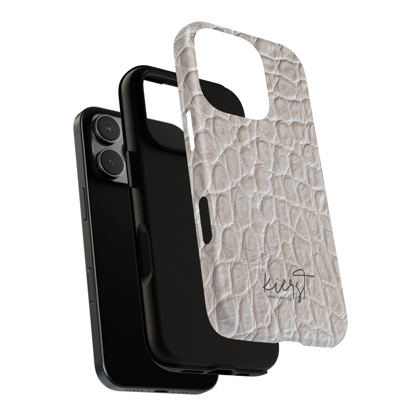 Cream Reptile Print iPhone Case