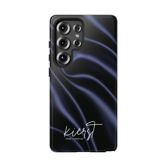 Navy Silk Print Samsung Galaxy Phone Case