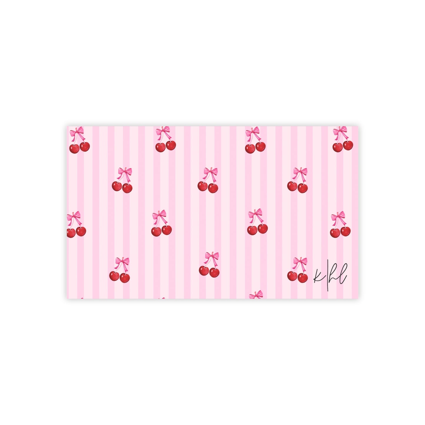 Cherries on Pink Stripes Post-it® Note Pad