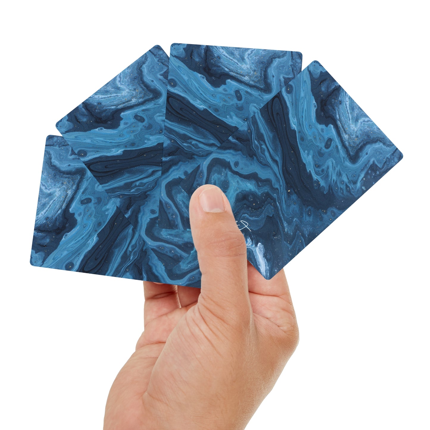 Blue Marble Poker Playing Cards – Luxe 54 Card Deck