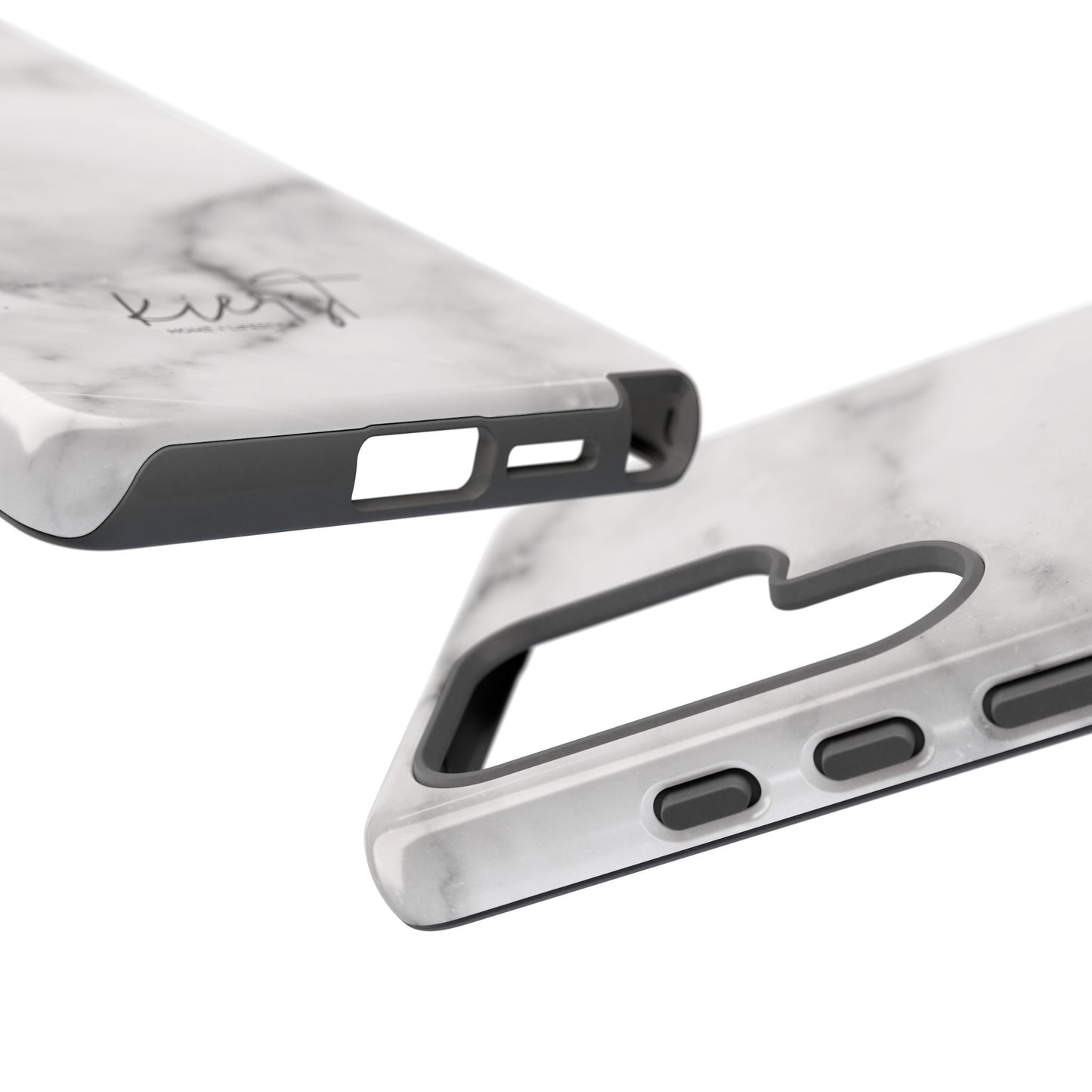 Lived-In White and Grey Marble Samsung Galaxy Phone Case