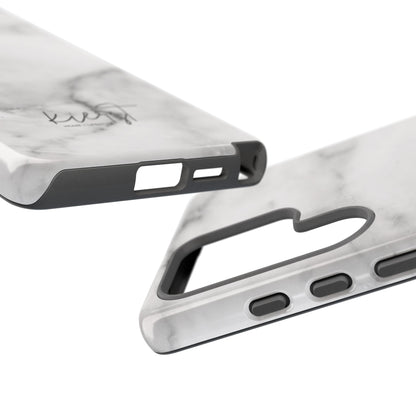 Lived-In White and Grey Marble Samsung Galaxy Phone Case