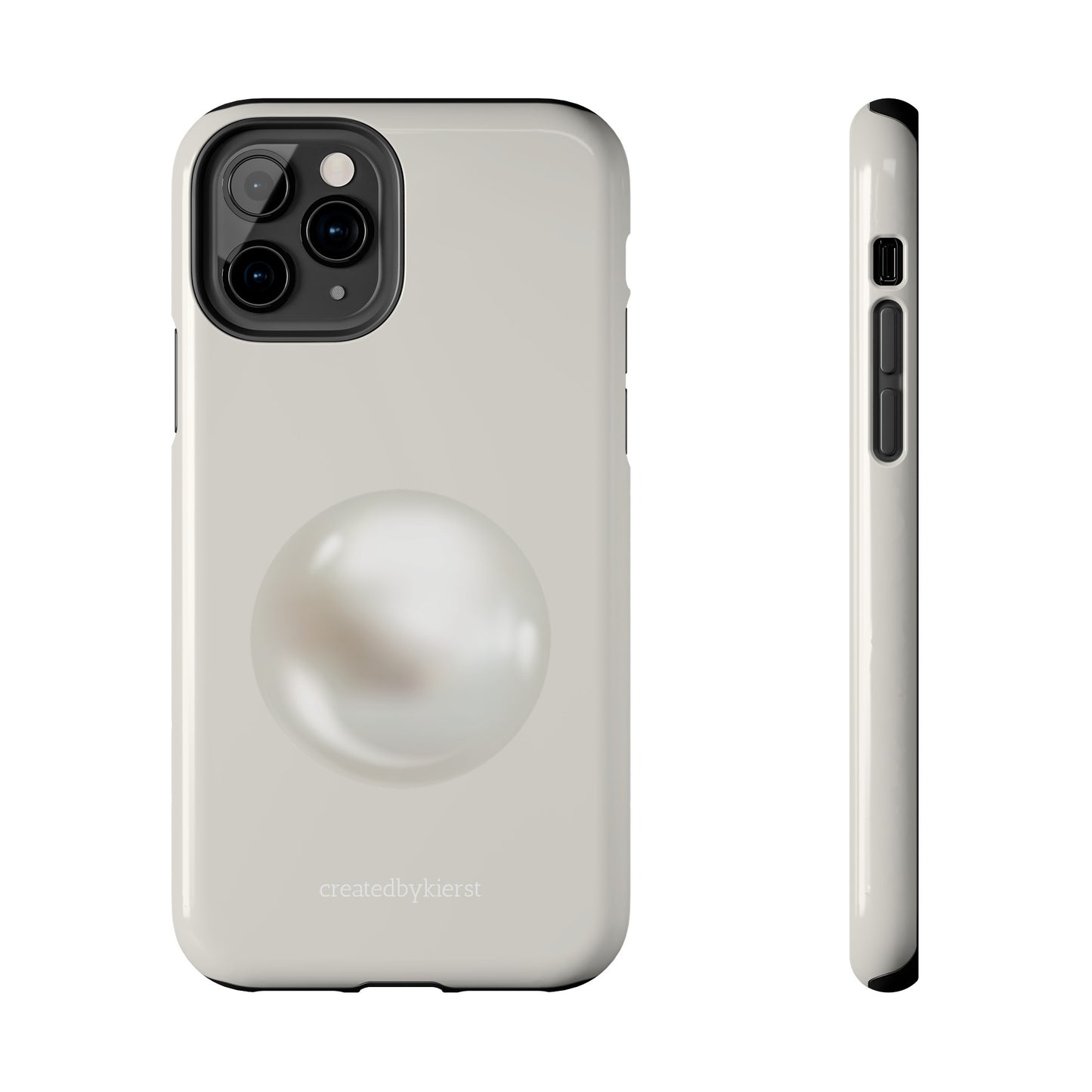 Single Pearl on Beige iPhone Case