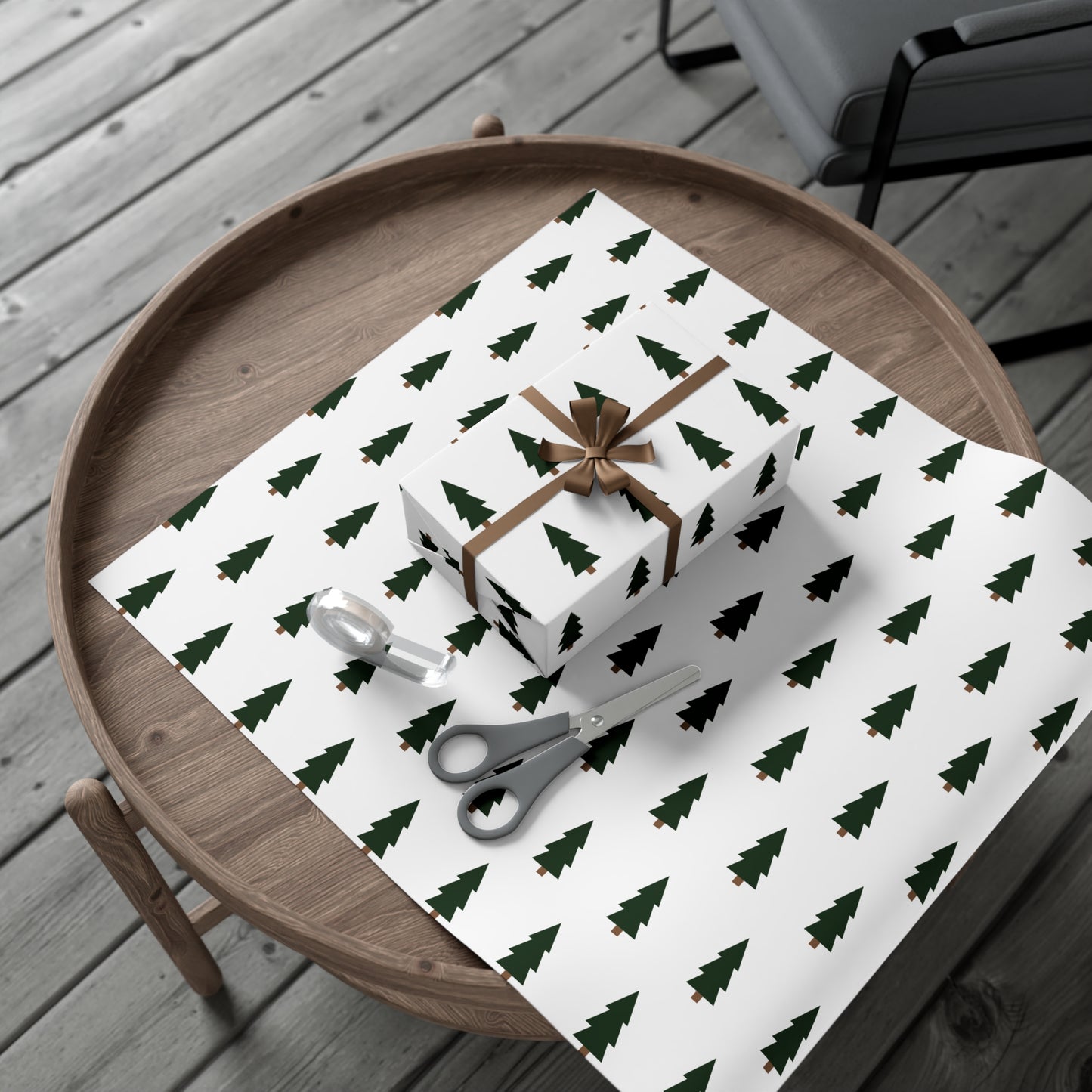 Cartoon Tree Christmas Tree Gift Wrapping Paper