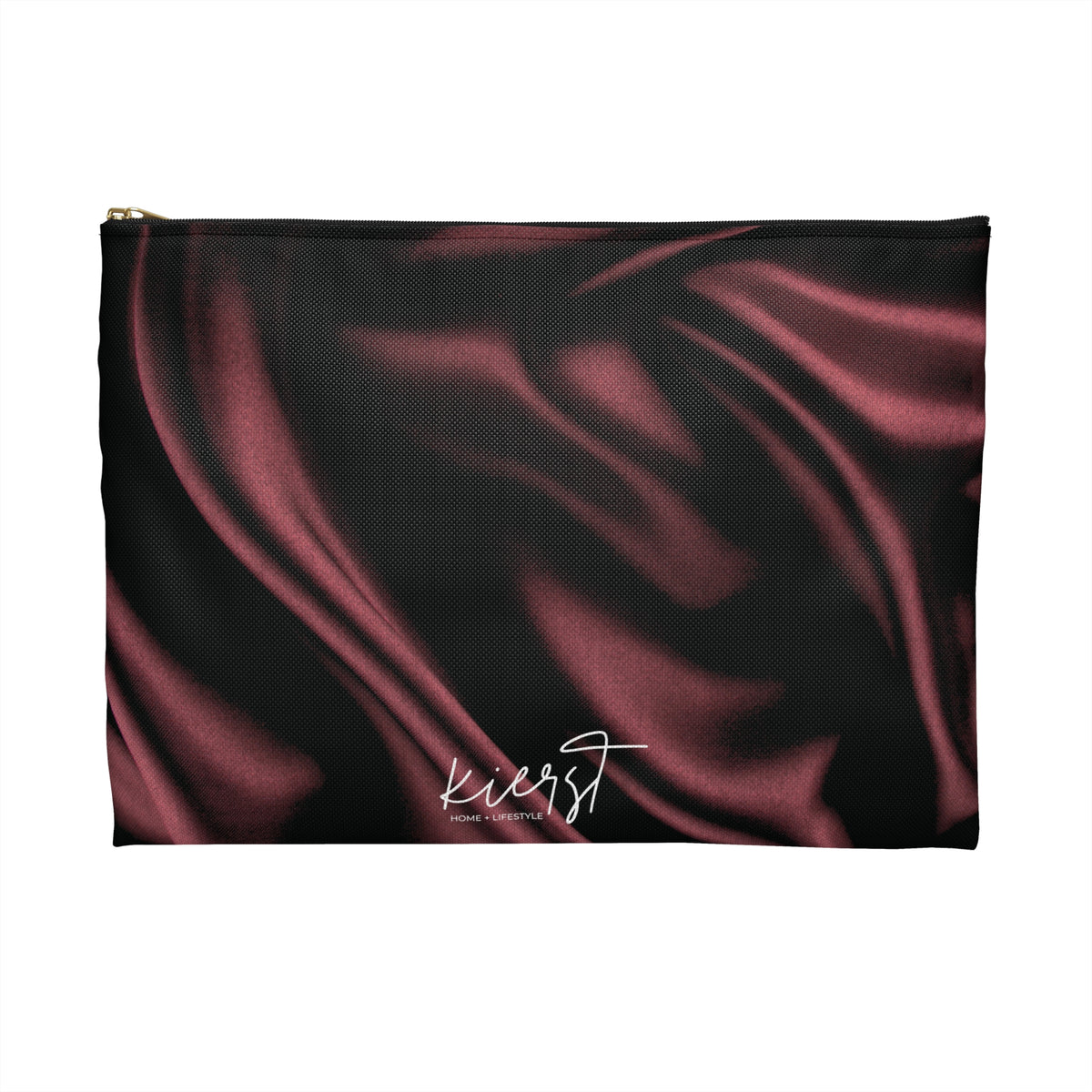 Signature Velvet Noir Silk Print Accessory Pouch