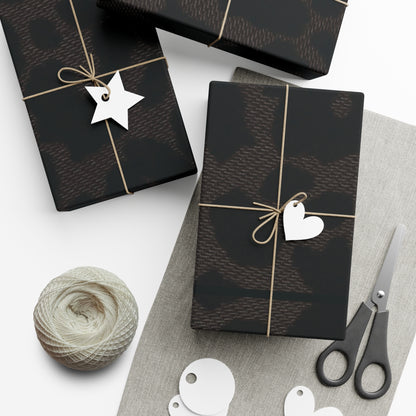 Black Leopard Gift Wrapping Paper