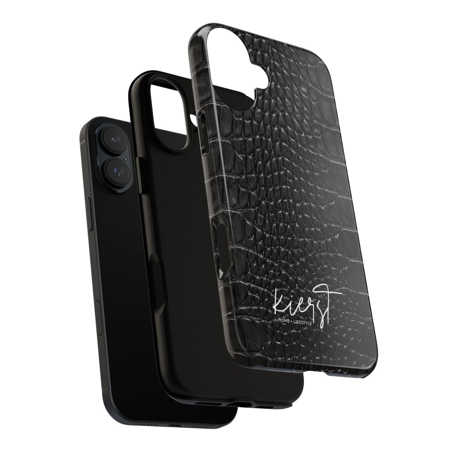 Black Alligator Print iPhone Case