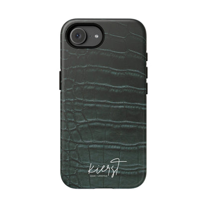 Emerald Crocodile Print iPhone Case