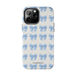 Multiple Blue Bows on Beige iPhone Case