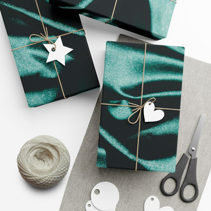 Emerald Satin Print Gift Wrapping Paper