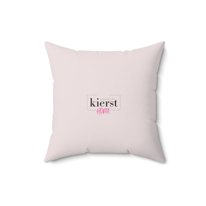 Watercolor Peony Square Pillow