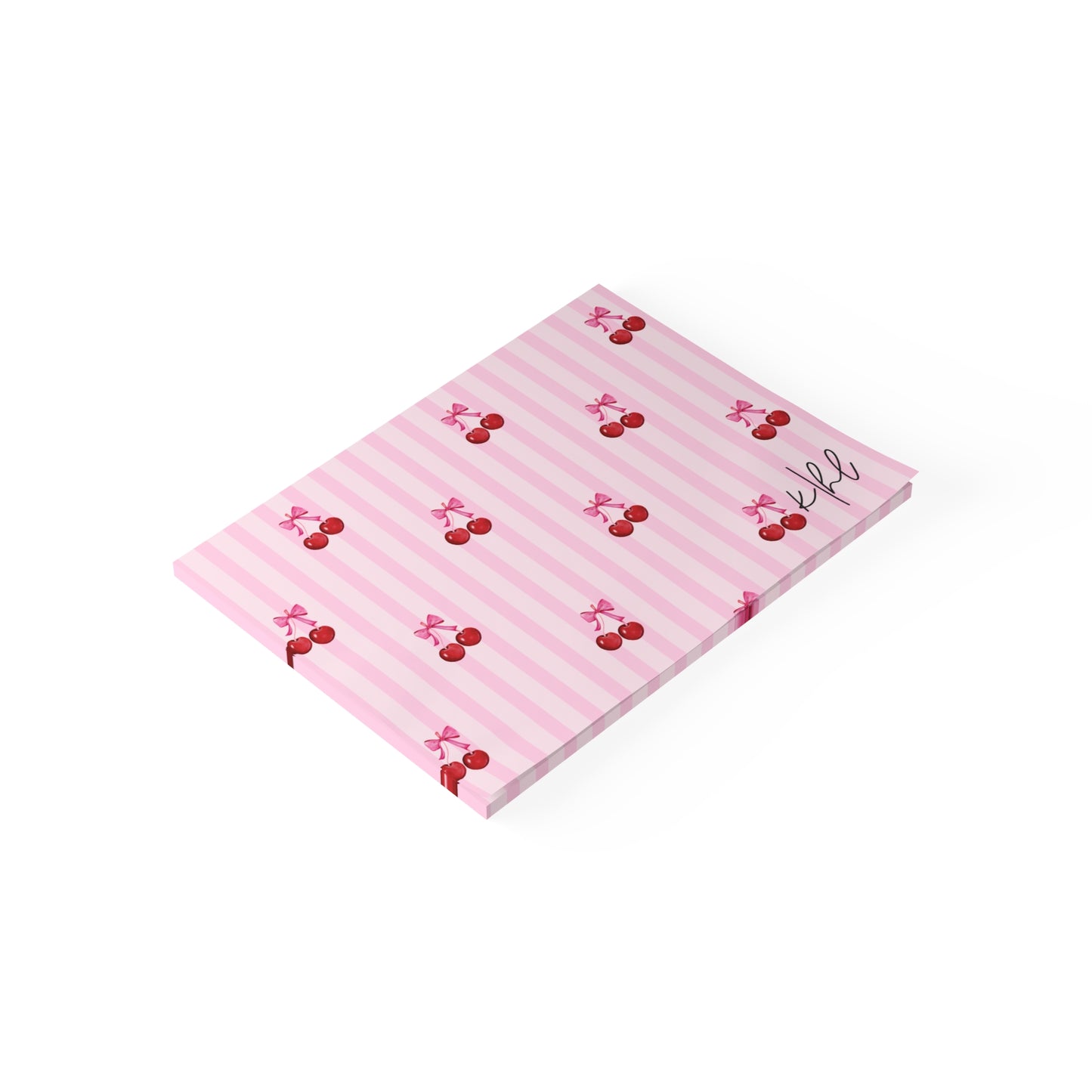 Cherries on Pink Stripes Post-it® Note Pad