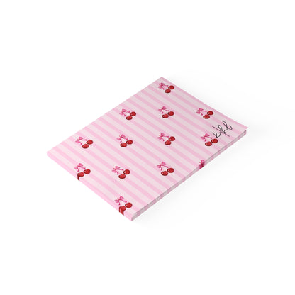 Cherries on Pink Stripes Post-it® Note Pad