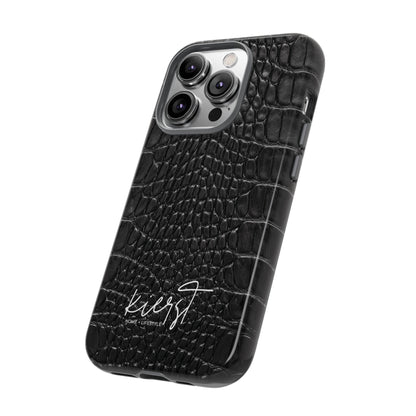 Black Alligator Print iPhone Case | Minimalist Edge Meets Everyday Function