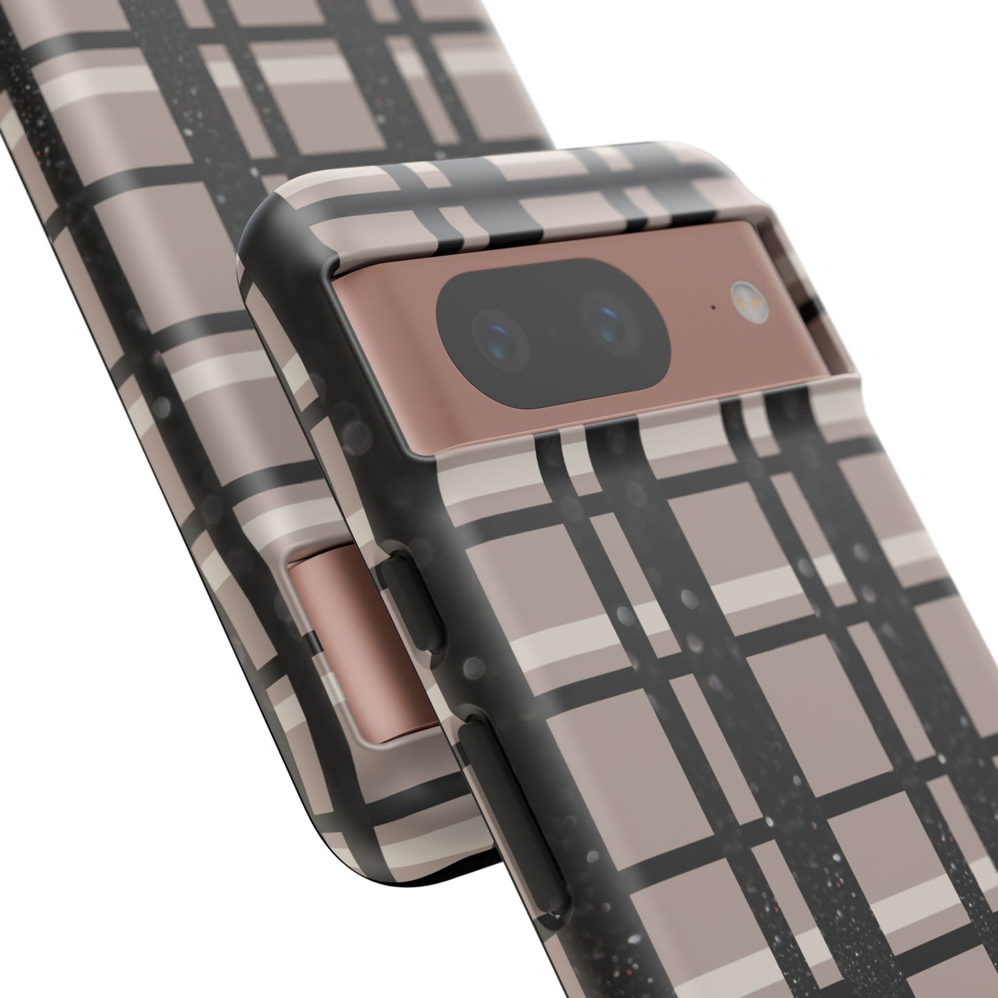 Elevated Neutrals Plaid Google Pixel Case | Taupe, Cream, & Black—Refined, Not Routine