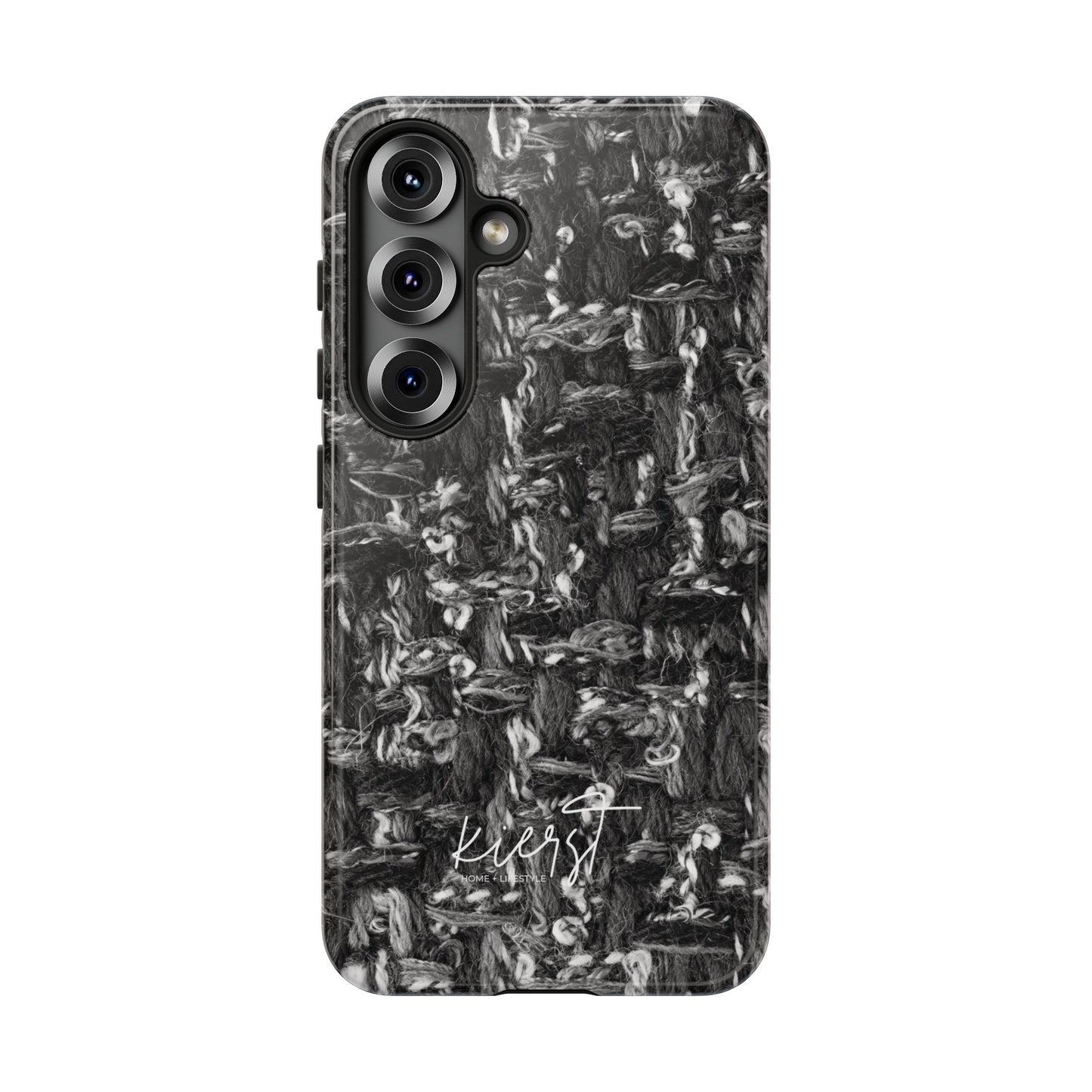 Grey Tweed Print Samsung Galaxy Phone Case