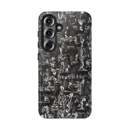 Grey Tweed Print Samsung Galaxy Phone Case
