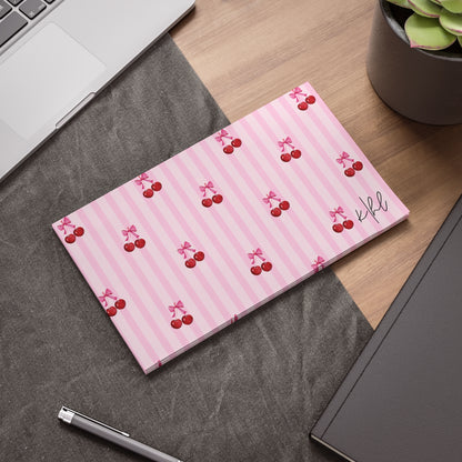 Cherries on Pink Stripes Post-it® Note Pad