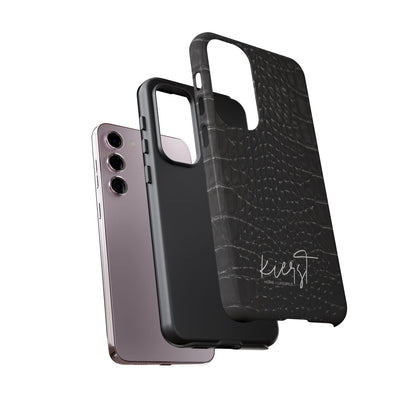 Black Alligator Print Samsung Galaxy Case | Refined Impact, Bold Simplicity