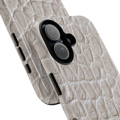 Cream Reptile Print iPhone Case