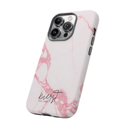 Pink & White Marble iPhone Case | Classic Elegance, Feminine Twist