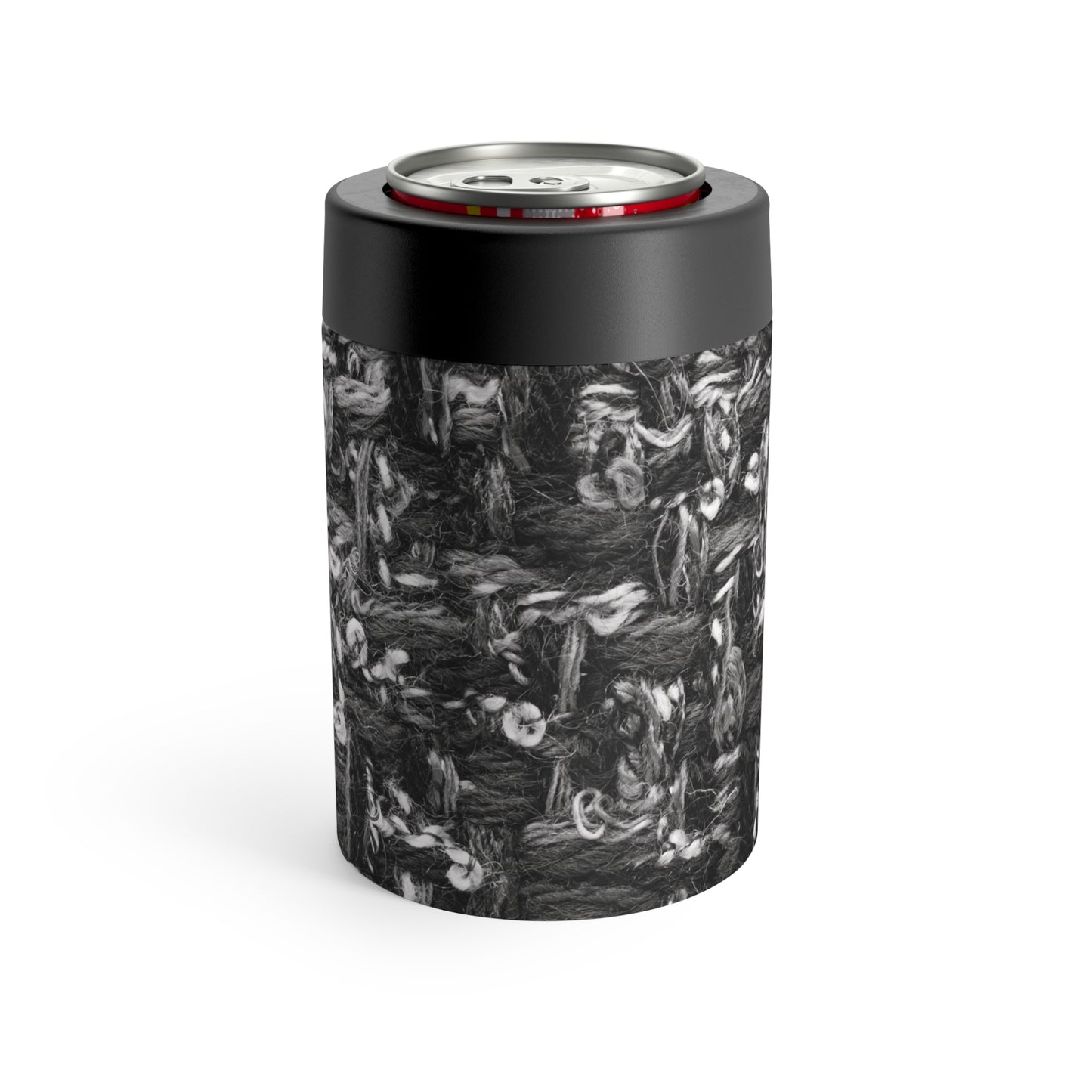 Grey Tweed Print Can Holder