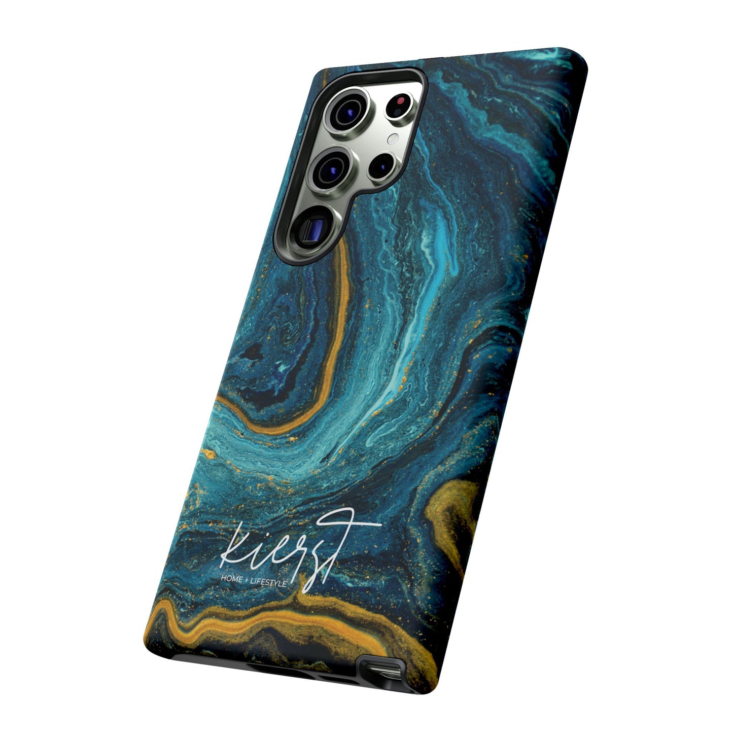 Gold & Teal Marble Samsung Galaxy Case | Swirled Depth Meets Everyday Edge