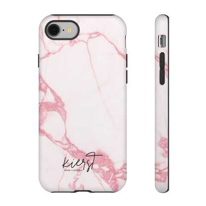 Pink & White Marble iPhone Case | Classic Elegance, Feminine Twist