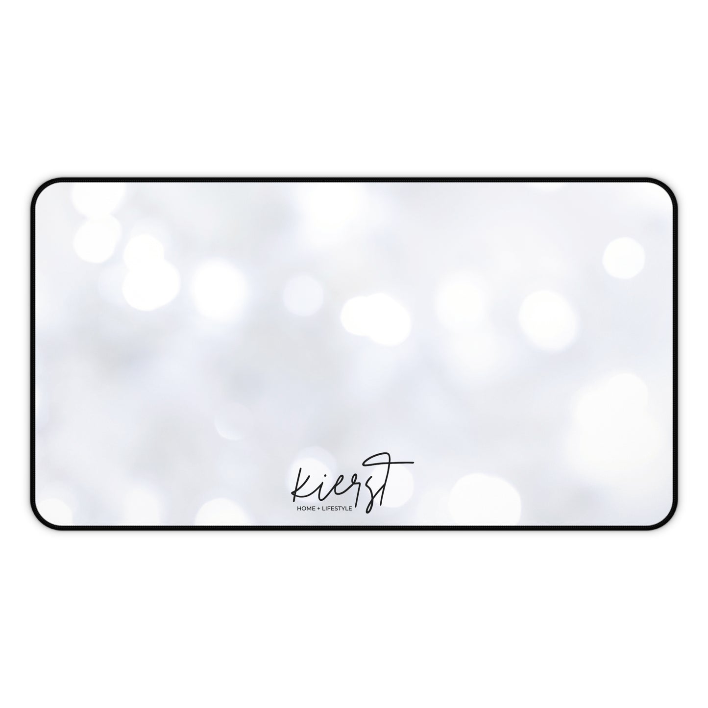 White Sparkle Desk Mat