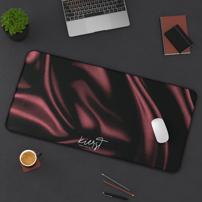 Signature Velvet Noir Silk Print Desk Mat